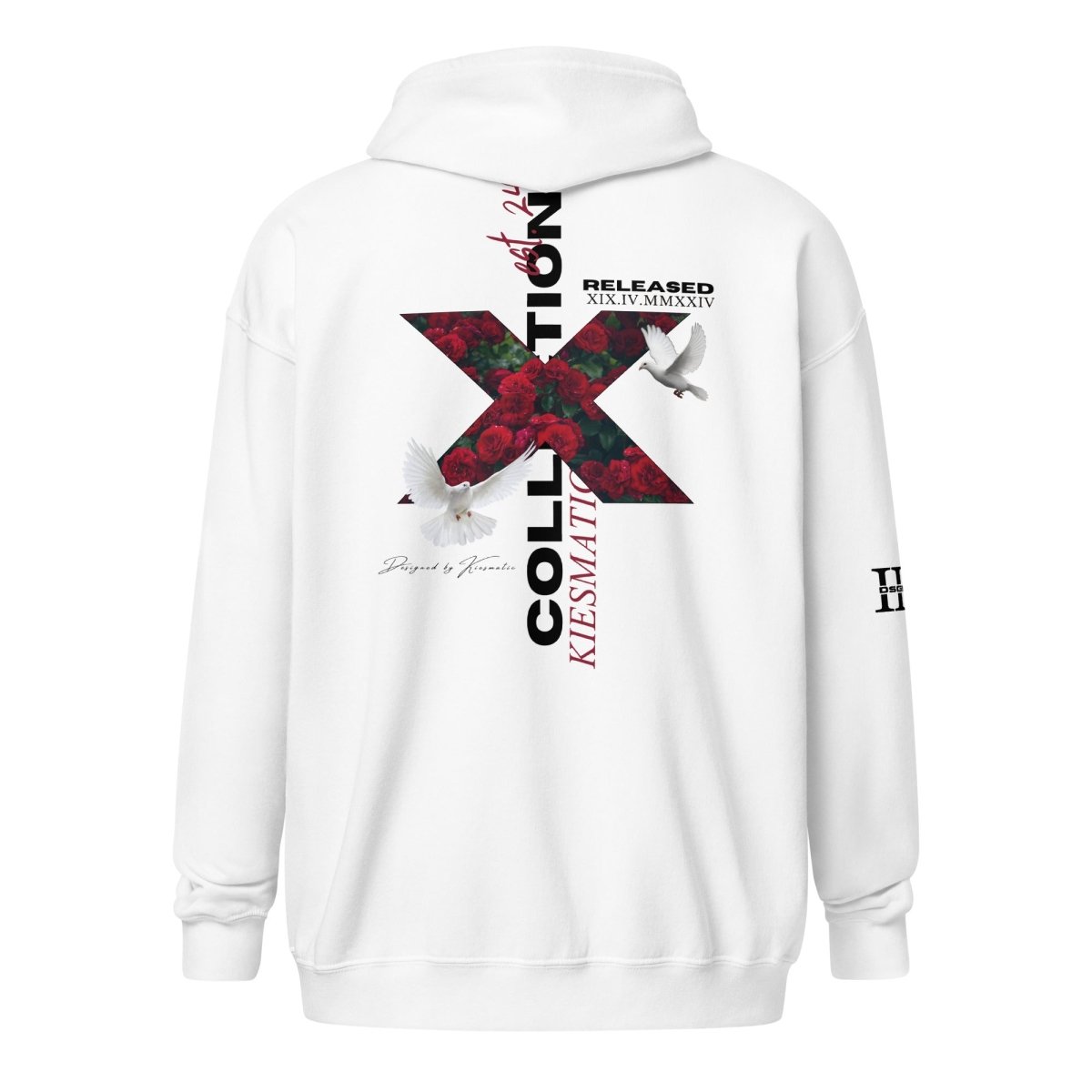 COLL. "X" | ZIP HOODIE | WHITE | DSGN°3 - KIESMATIC