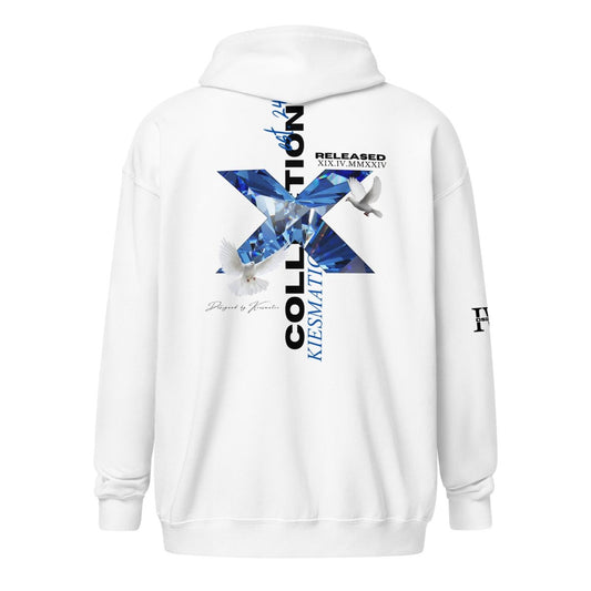 COLL. "X" | ZIP HOODIE | WHITE | DSGN°4 - KIESMATIC